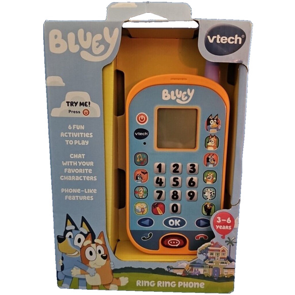 Vtech | Toys | Vtech Bluey Ring Ring Phone 6 Fun Activities To Play Educational Toy New